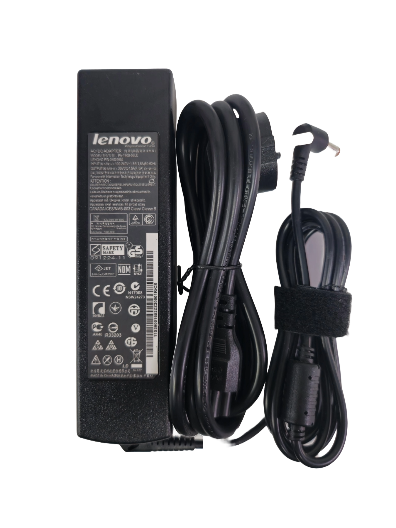 Оригинално зарядно за лаптоп LENOVO 90W / 20V / 4.5A / 5.5x2.5мм