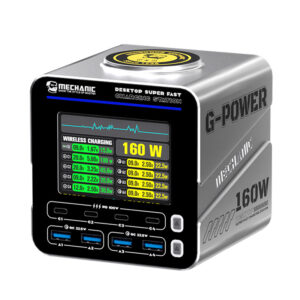 MECHANIC G-Power 160W GaN зарядна станция с 15W безжично + 8+1 дигитален дисплей (220V EU)