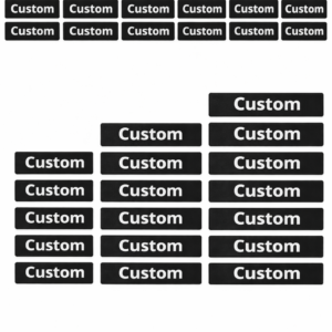Custom надписи (Labels по избор) за Rugged система – персонализиран комплект + 10 рамки