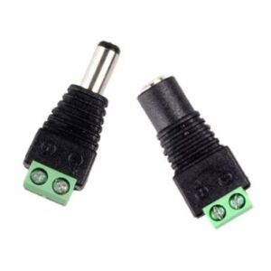 Захранващ конектор 12V 5.5x2.1 мм (мъжки + женски) за камера и LED
