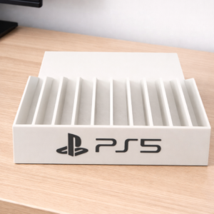 Органайзер за PS5 игри - Стойка за съхранение на 10 PlayStation 5 диска - бяла