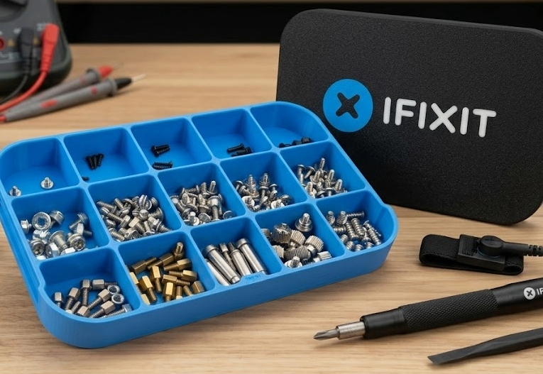 Органайзер за винтове за телефони – 15 отделения (сервизна кутия iFixit тип)